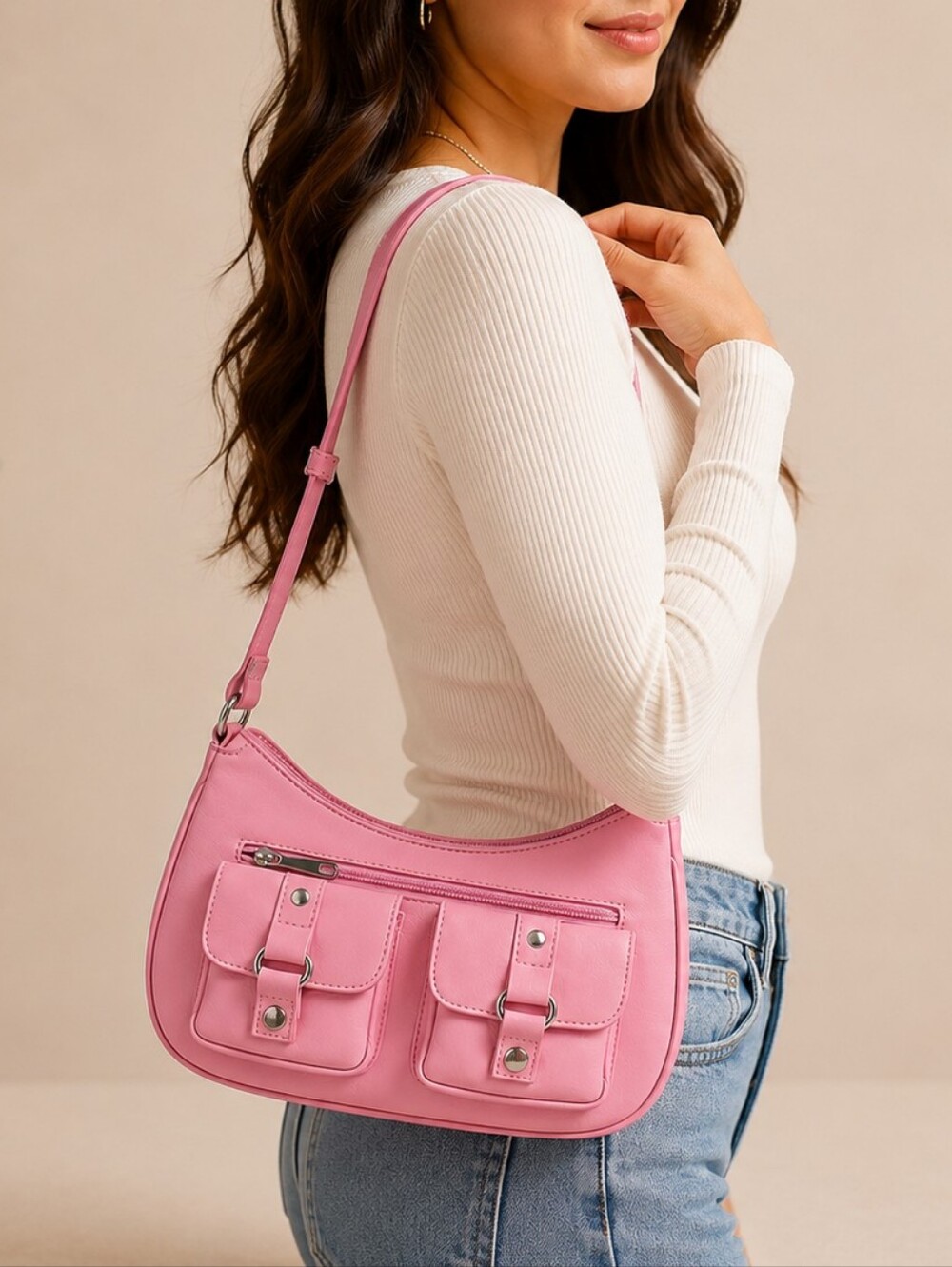 Pink Women’s Shoulder Bag - Stylish Everyday Carry